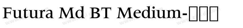 Futura Md BT Medium字体转换 Futura Md BT Medium字体转换